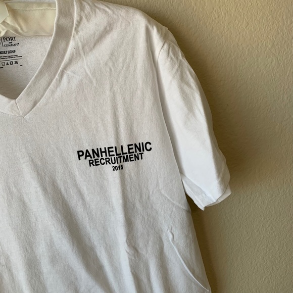 Kappa Alpha Theta Panhellenic Recruitment T-shirt size Small White Black Logos - Picture 5 of 14